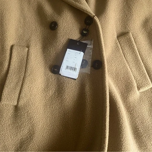 New W/Tags MAX MARA WEEKEND DOUBLE-BREASTED WOOL BROADCLOTH COAT - SIZE 12